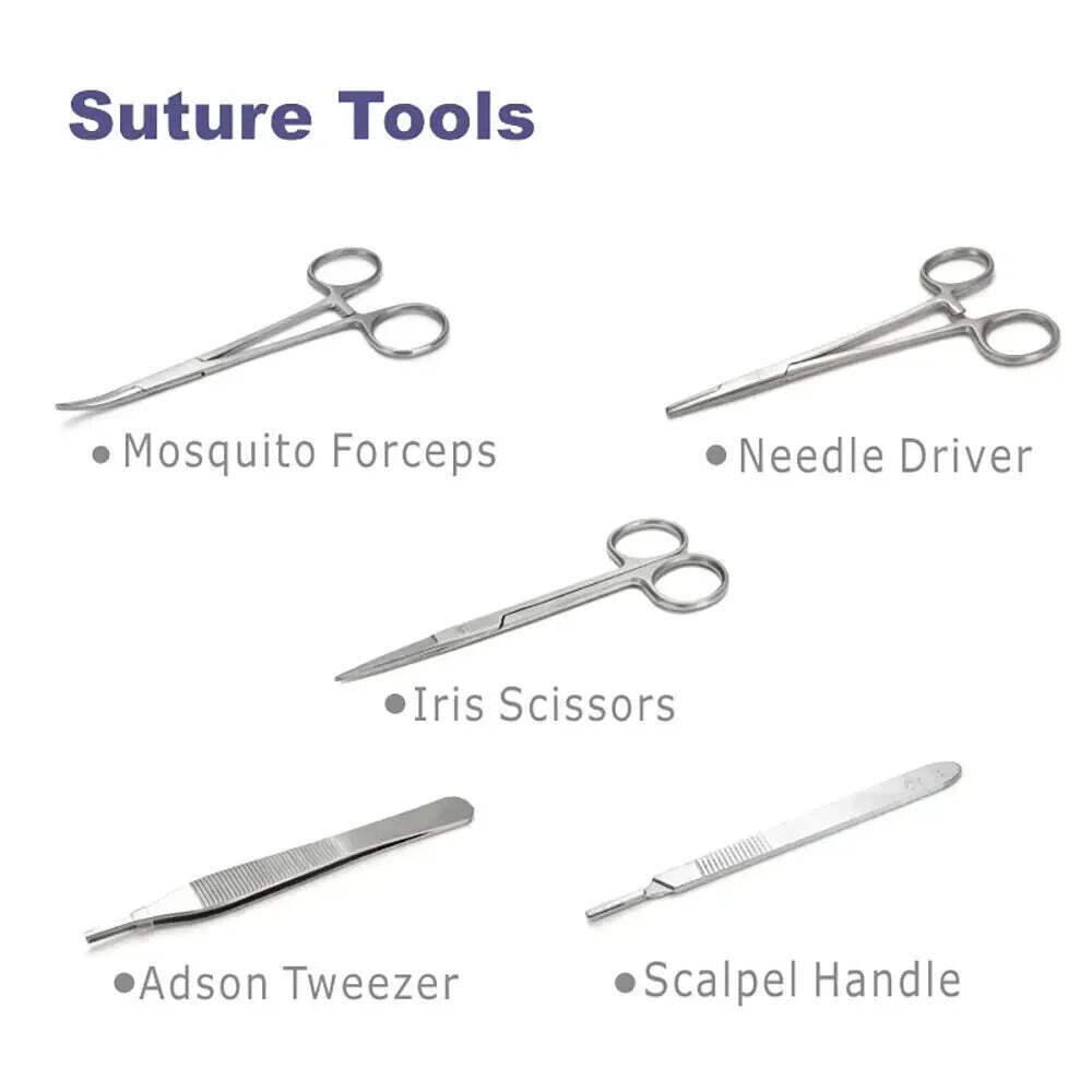 Medical Students Suture Practice Kit Surgical Training with Skin Pad Model Tool