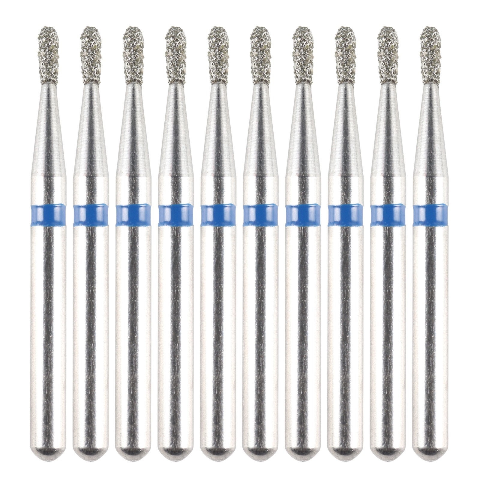 Multi-Use Dental Diamonds Pear FG Burs 830 830L Medium Coarse Grit High Speed