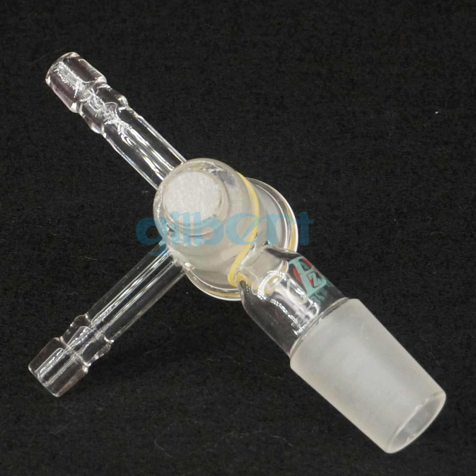 19/26 Joint Borosilicate Glass Tee Type 3-Ways 8mm Barbed Adapter Stopcock Lab