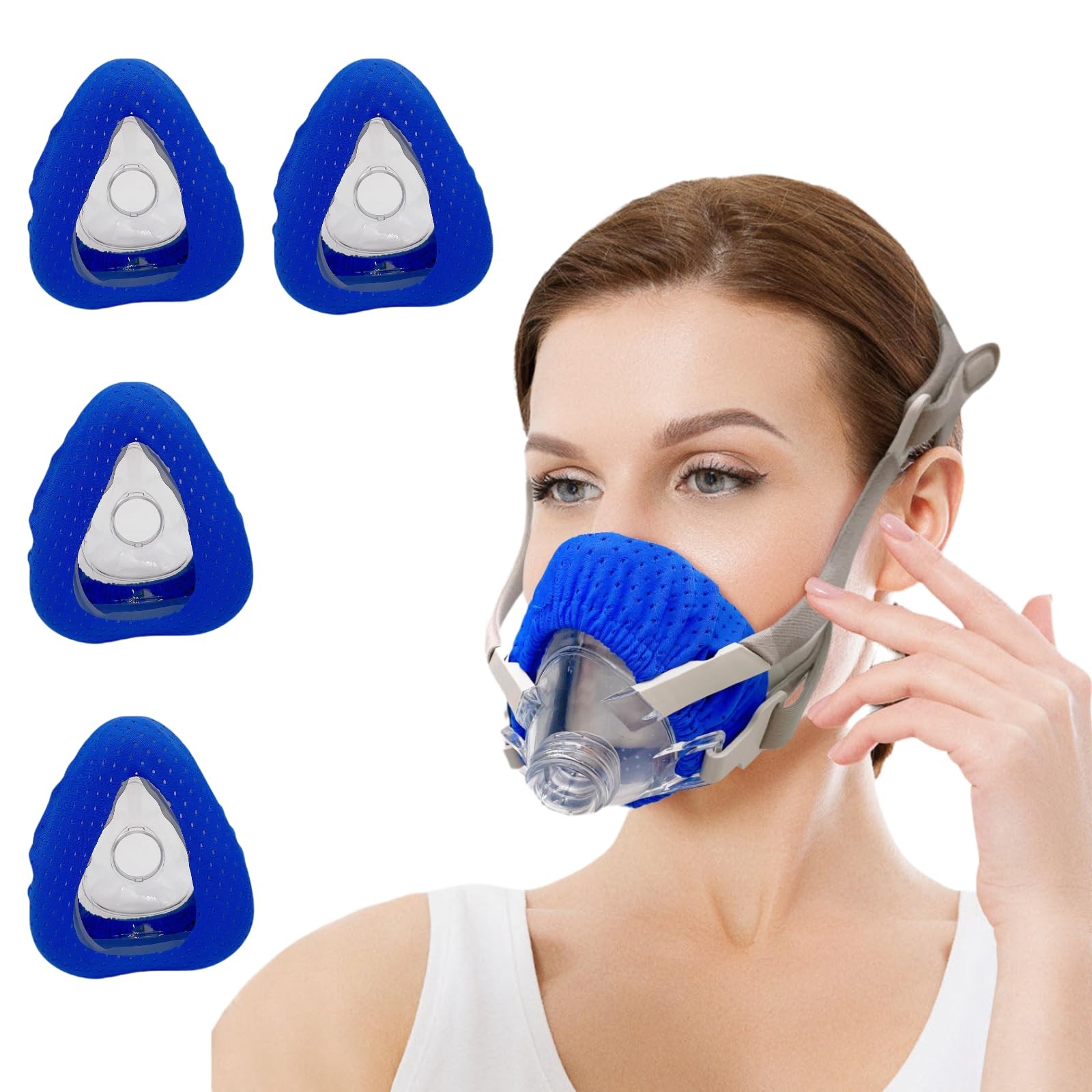 4 Pack CPAP’ Mask Liners, Covers for Seal Cushion Comfort 4, 4-blue