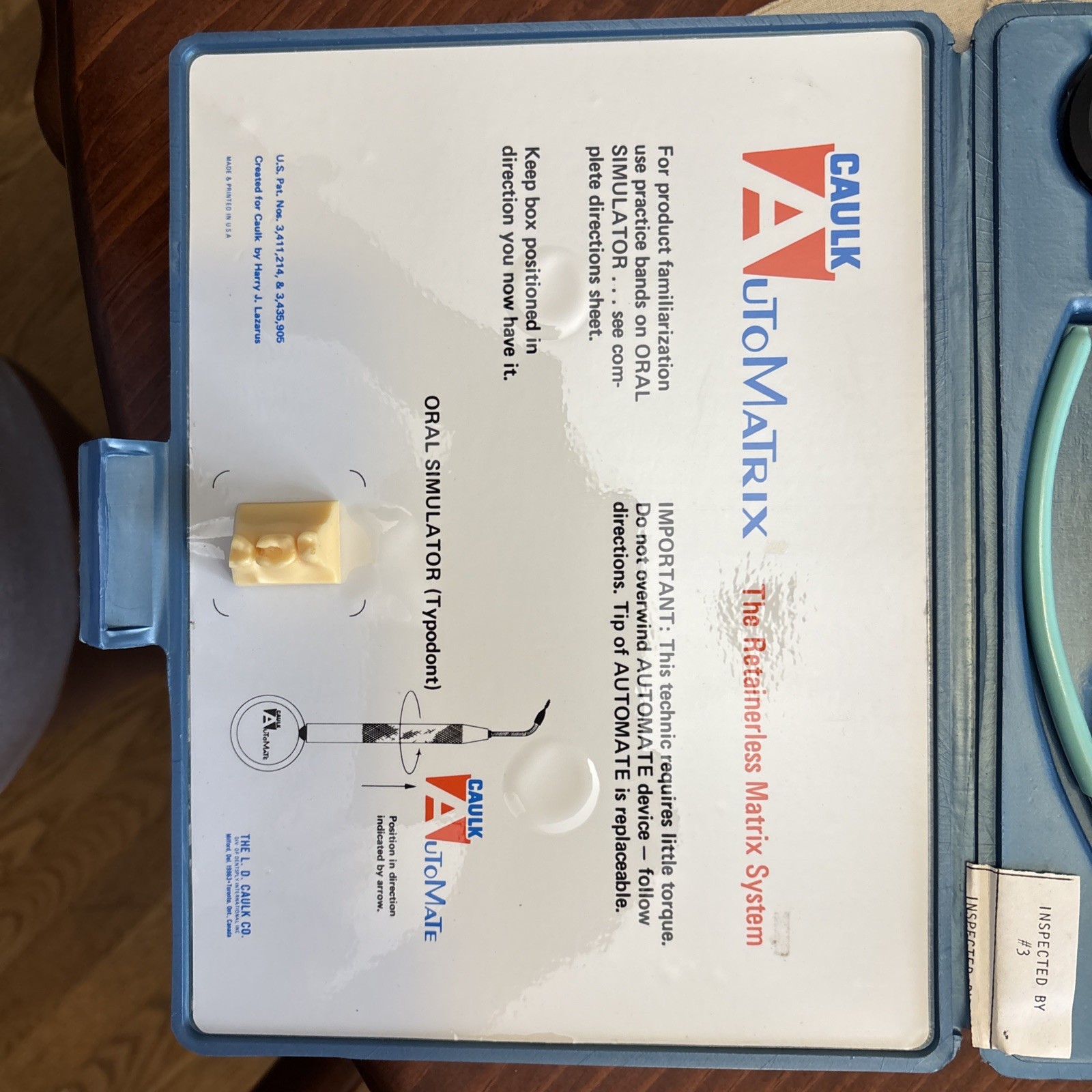 Caulk Automatrix Retainerless Matrix System Bands Case Practice Dental Dentistry