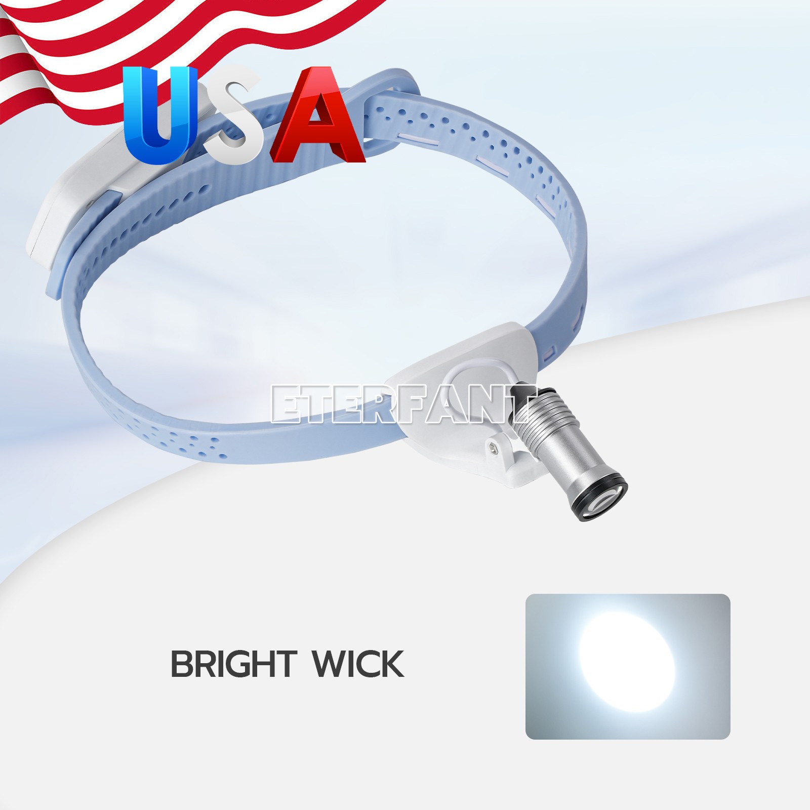 Dental 5/10W LED Headband Headlight Lamp/Wireless 3.5X Binocular Loupe Headband