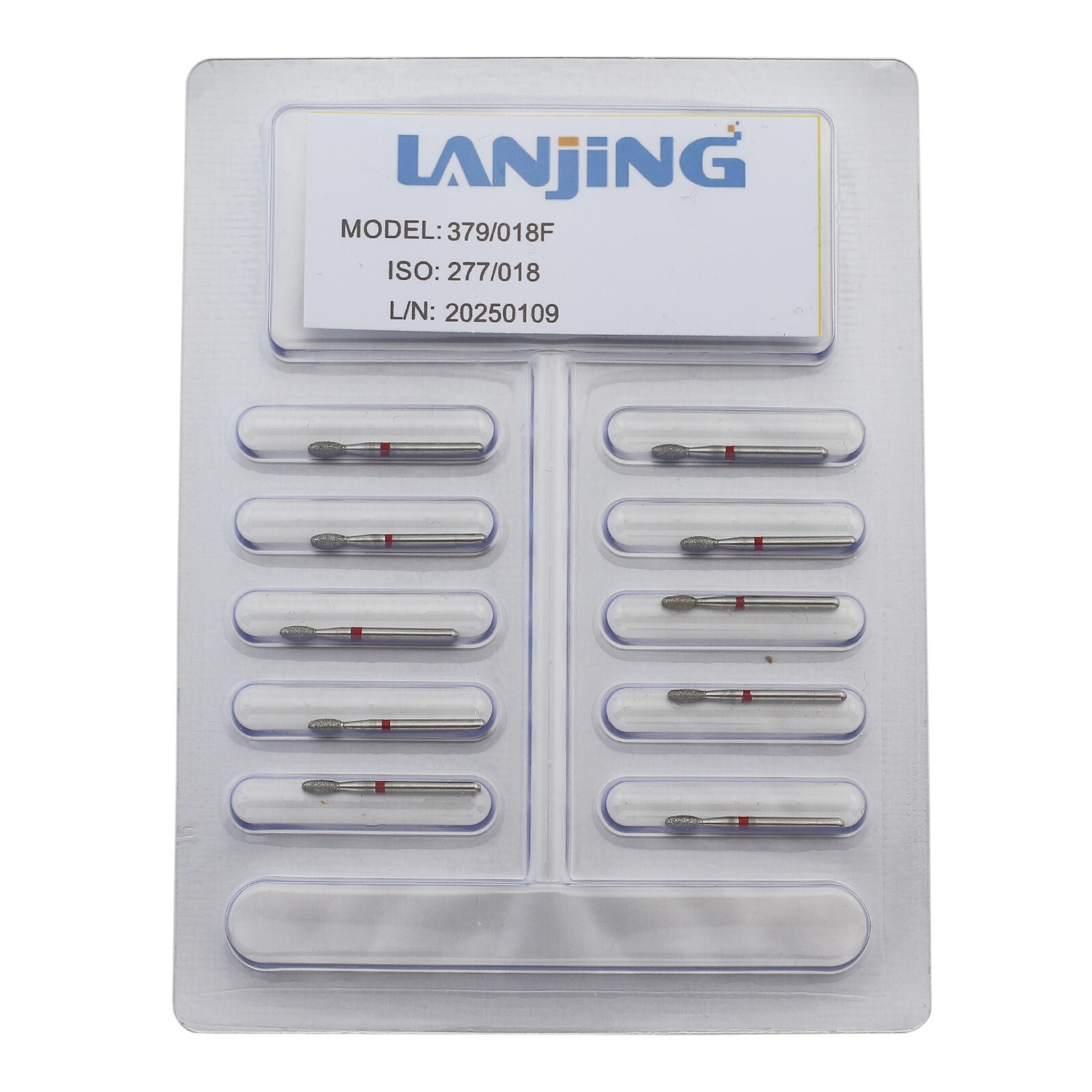 Dental Football Diamond Burs 379/018F Fine Bur FG 277-018 High Speed Red 10/PK