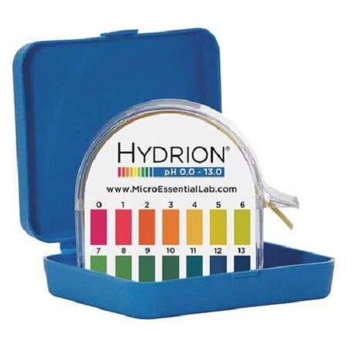 pH Test Paper Hydrion Single Roll Dispenser 0-13 HJ-613 JUMBO ROLL 50′