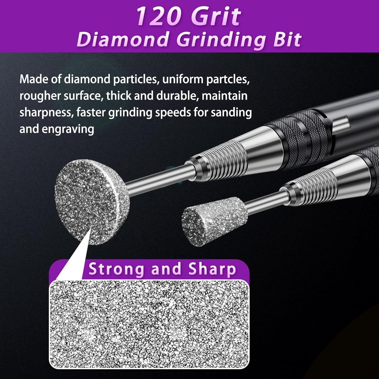 Multi-Shape Diamond Grinding Bit Set for Dremel – 52pcs for Precision Crafting
