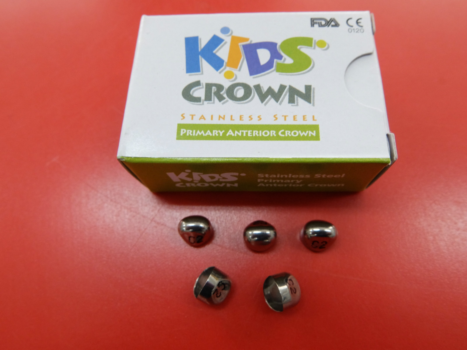 DENTAL ANTERIOR KIDS CROWN MOLAR(stainless steel)(5PCS/box) FDA, CE0120