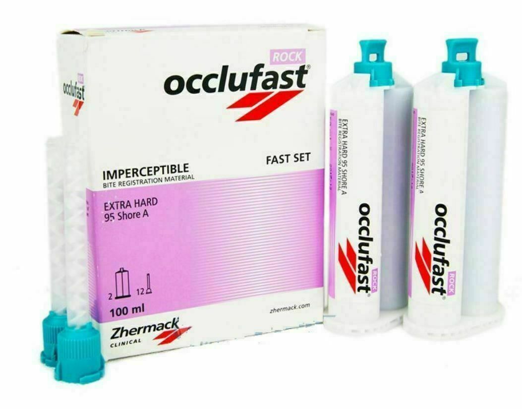 Zhermack Dental Rock Occlufast Vps Bite Registration Material 2×50 Ml