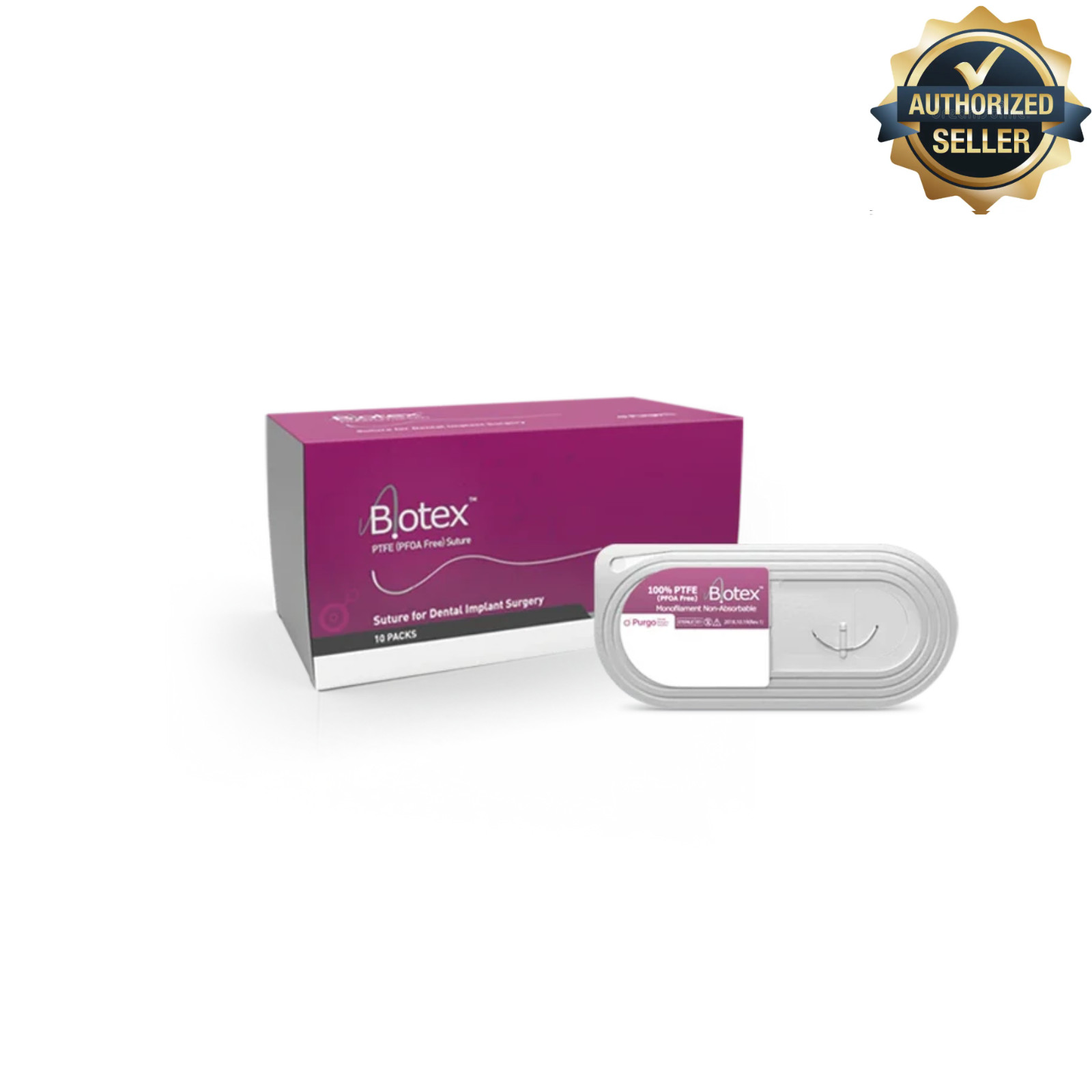 Biotex PTFE 4/0, 21.65″ Non-Resorbable Suture, USP 16mm,Fine 3/8 Reverse Cutting