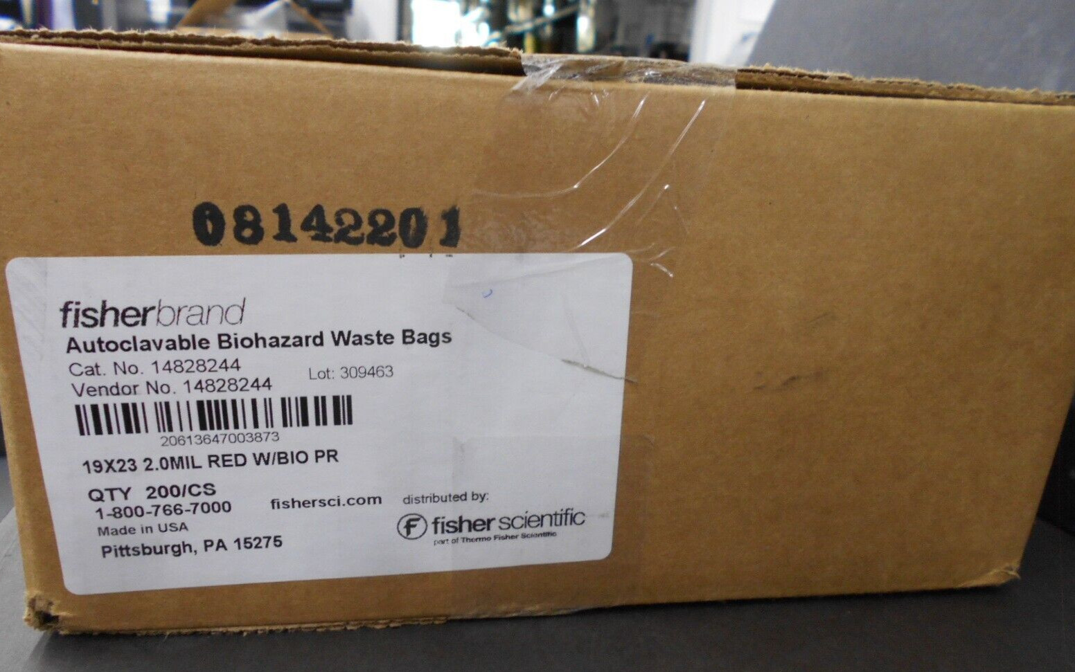 Fisher Brand Cat No 14828244 Autoclavable Biohazard Waste Bags 19×23 2.0 mil Red