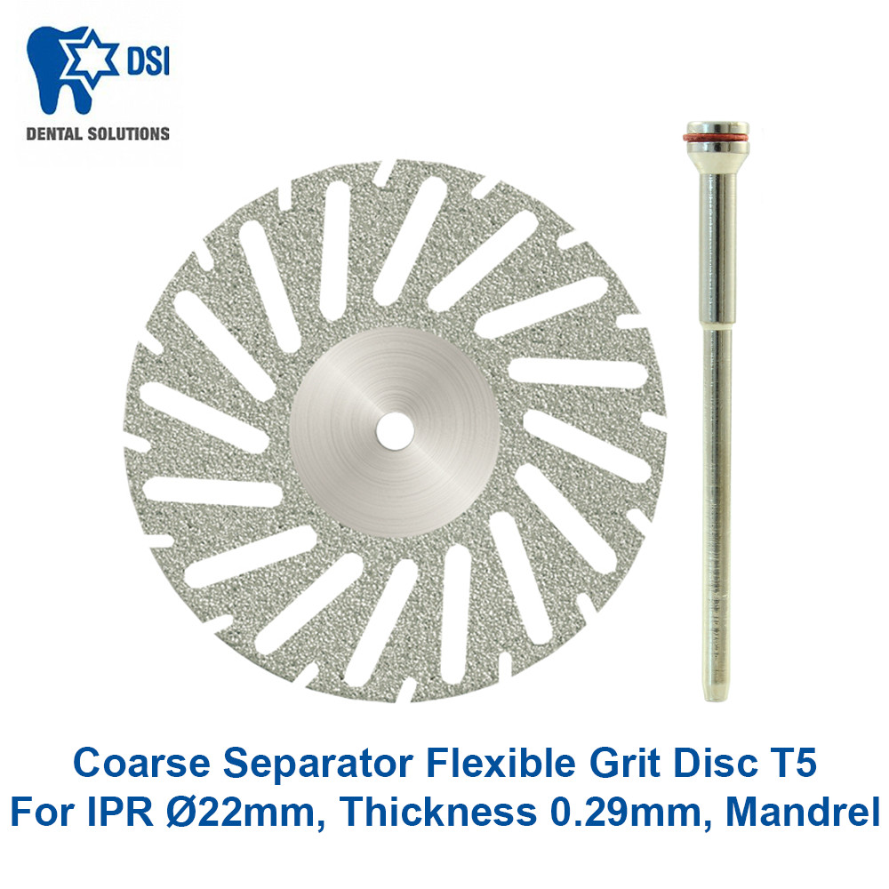 DSI Flexible Diamond Separator IPR Disk Ø22mm Double Sided Coarse Thick 0.29mm