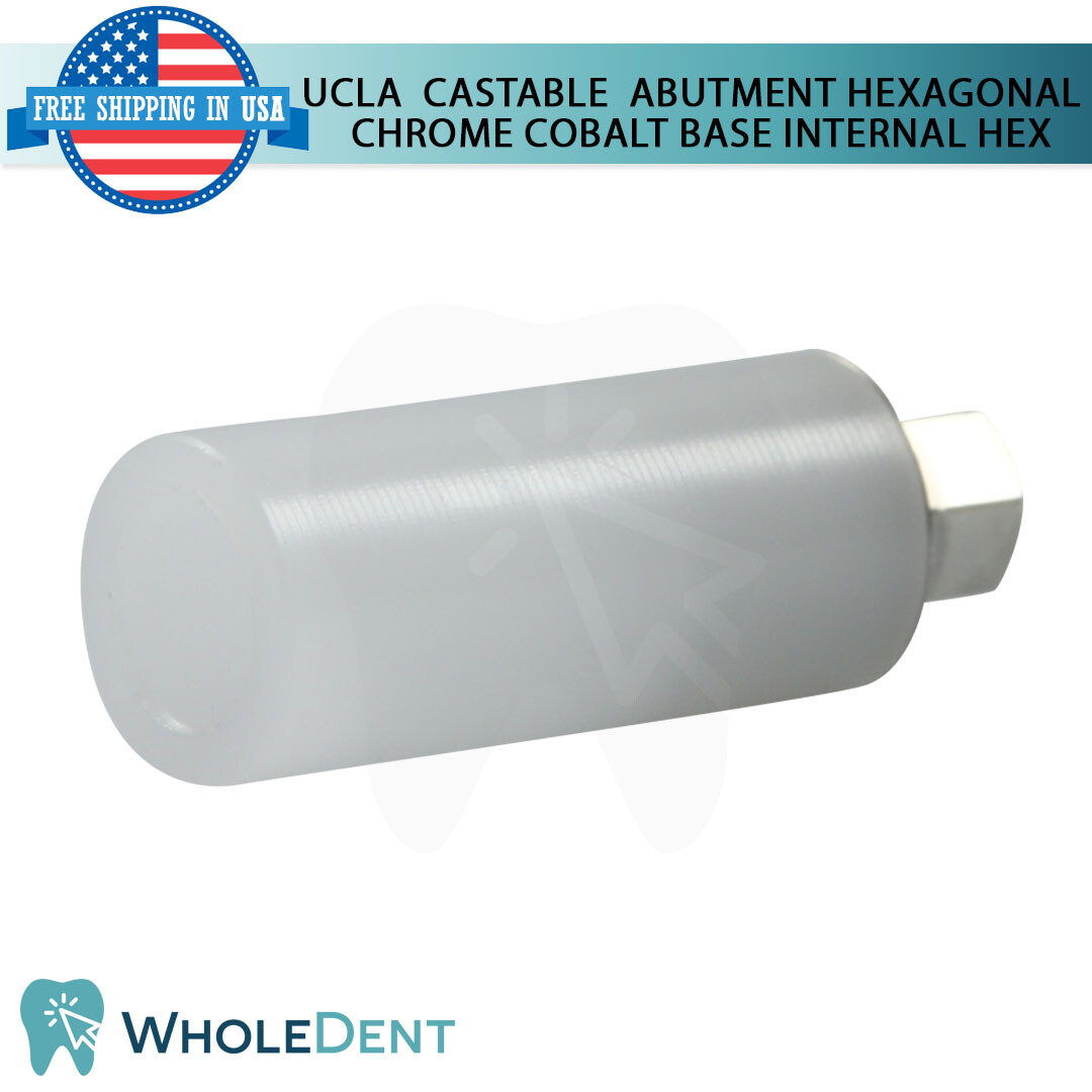 10x UCLA Castable Abut ment Hexagonal Chrome Cobalt Dental Im plant Internal Hex