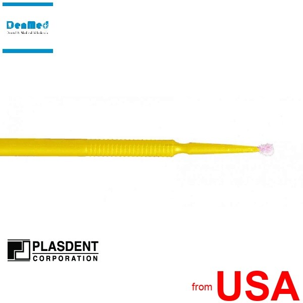 PLASDENT MAXMICRO Applicators-#600-F-3-1.5Mm Fine-Color: YELLOW-( 100 001-600-F
