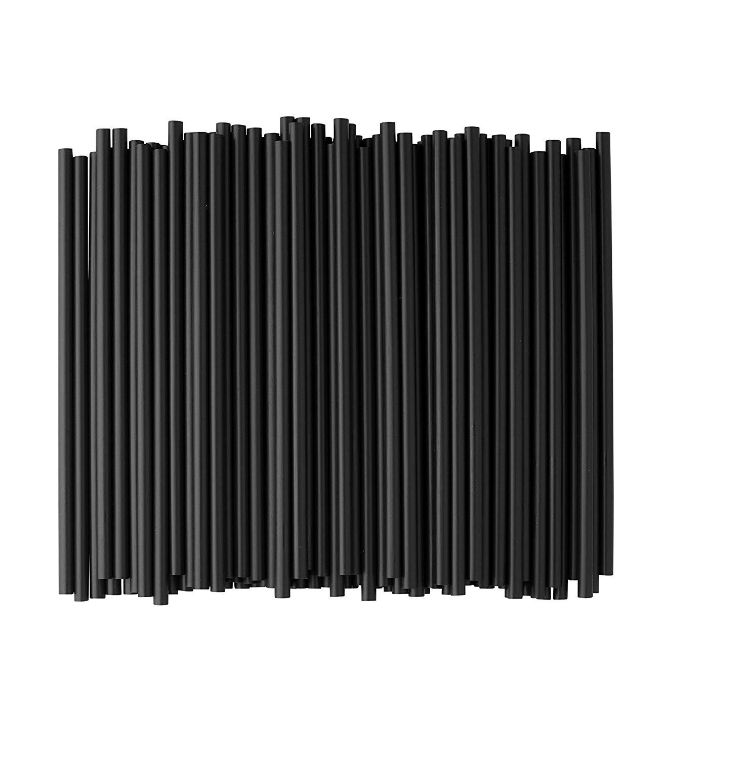 GDMINLO 100 Pack Paper Straws Black Eco-Friendly 100 Count (Pack of 1),
