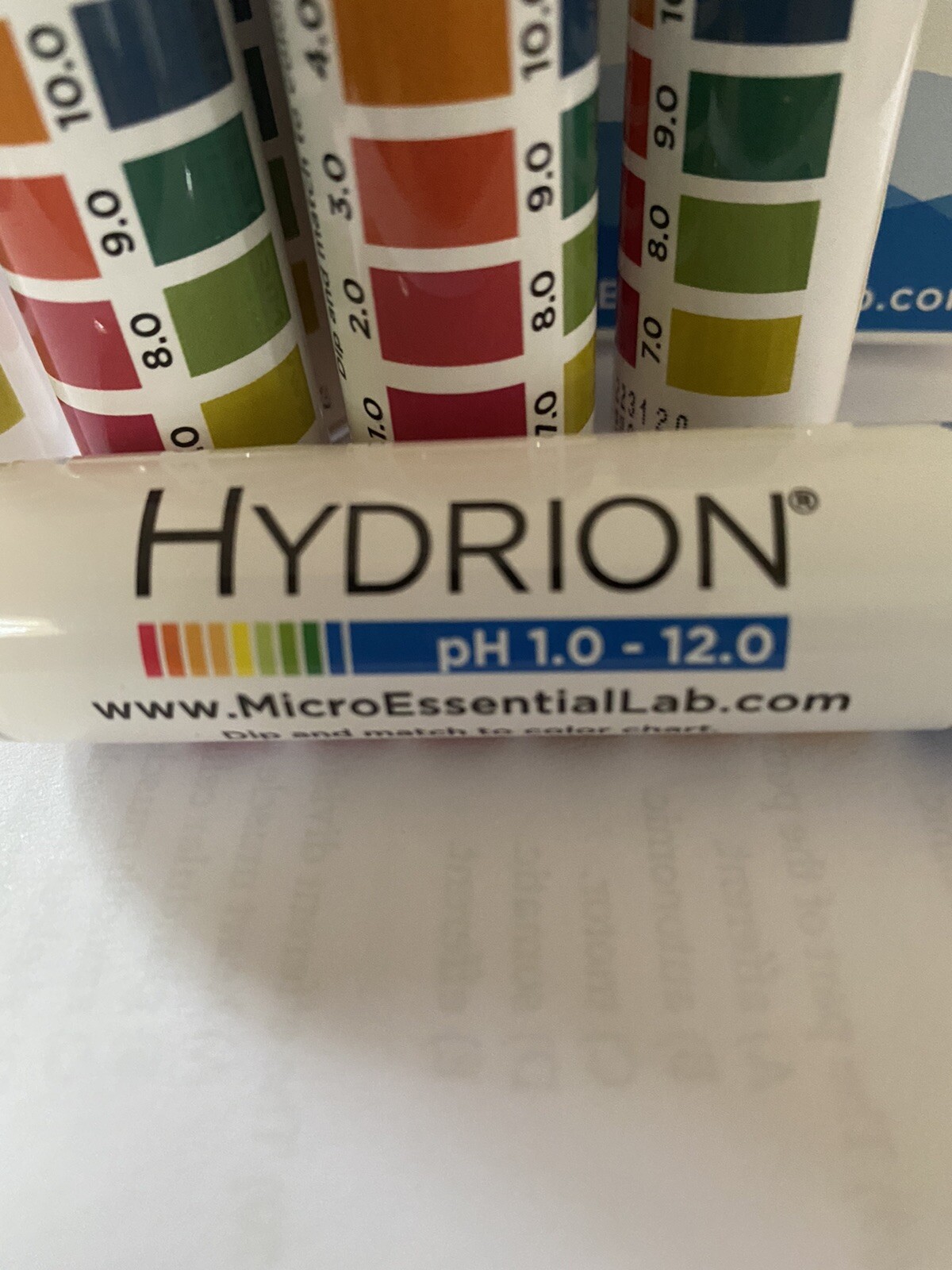 10 Vials pH Strips Papers 1-12 range 100 ea Test Acid Alkaline Business LAB