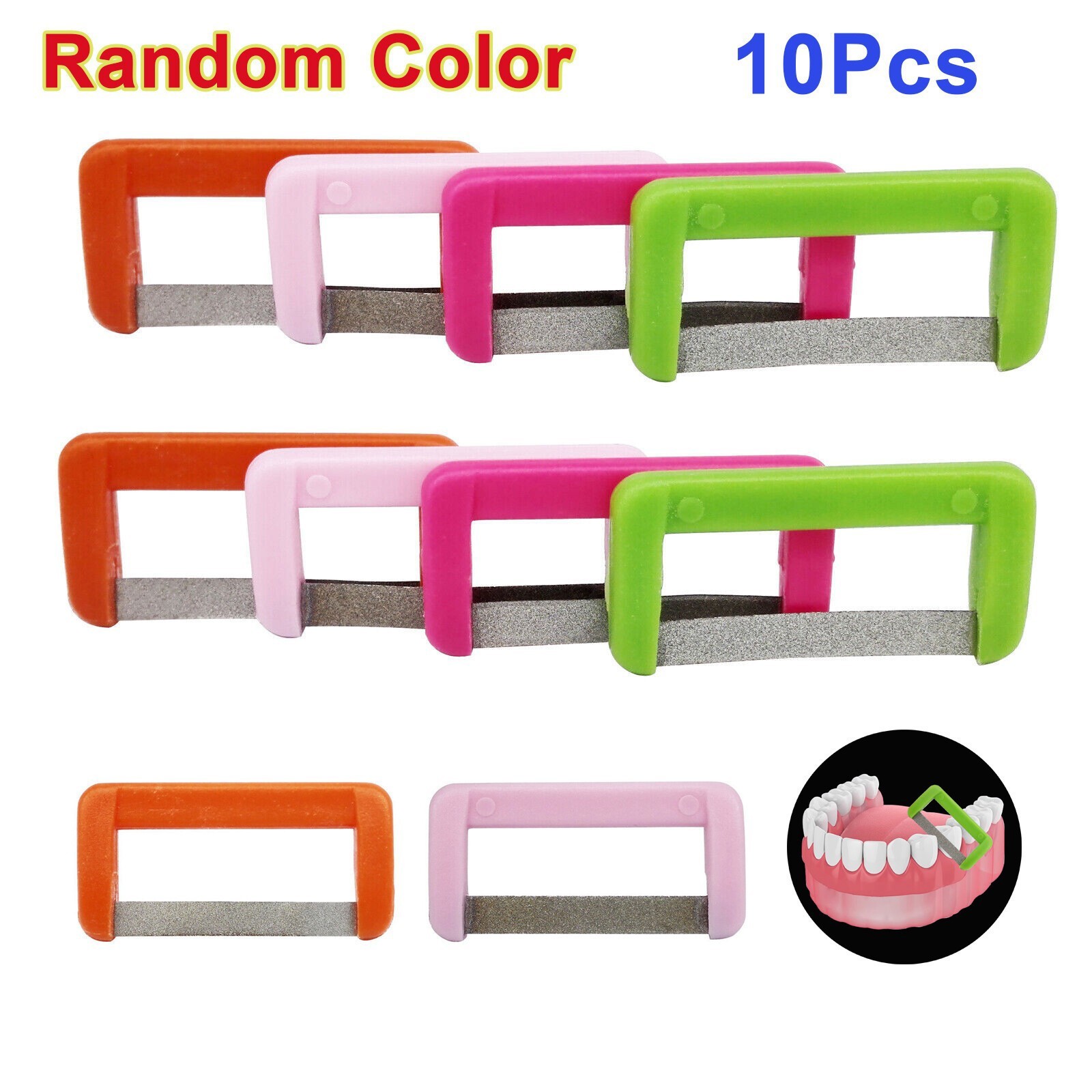 10pcs Dental Interproximal Reduction Strips Orthodontic IPR strips Polishing saw