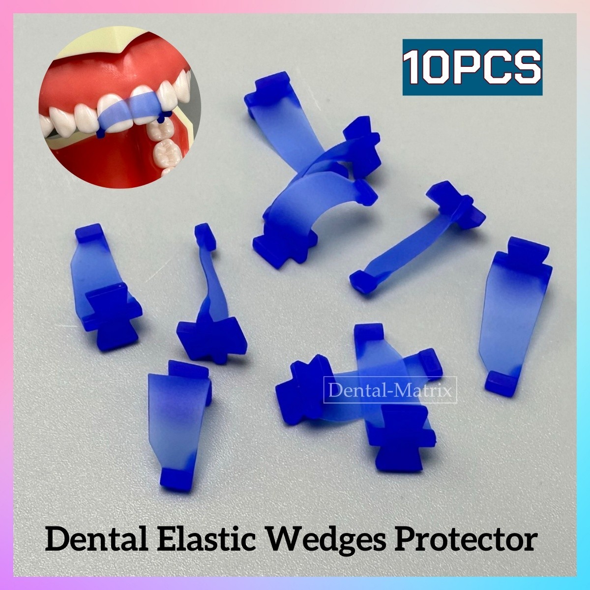 10Pcs Anterior Elastic Wedges Dental Butterfly Front Teeth Strip Wedge Autoclave