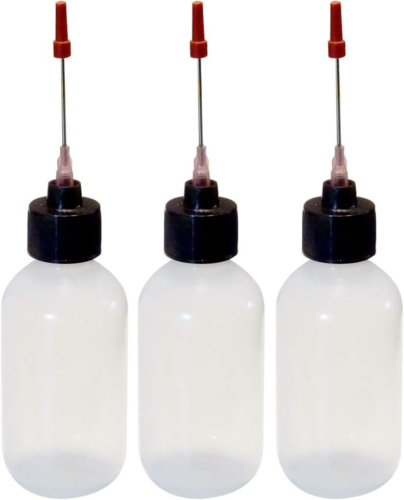 3-2oz Plastic Squeeze Bottles 1.5″ Stainless Applicators 2 Ounces, stainless