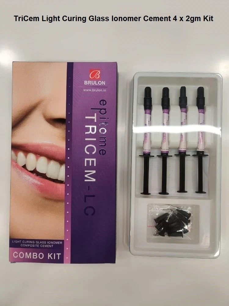 GIC Restorative 4 x 2gm Composite Kit Dental Epitome TRICEM LC Resin Reinforced