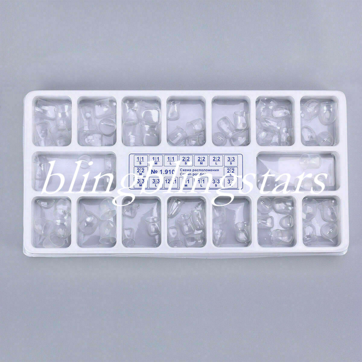 64 Pcs/Set Dental Crown Anterior Matrices Matrix TOR Original 1.910 Adult Clear