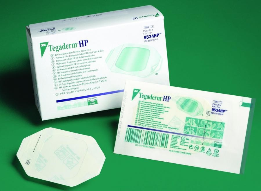3M Tegaderm HP Film Dressing 4×4.75″ Sacral Oval Shape Sterile Frame Style, 200