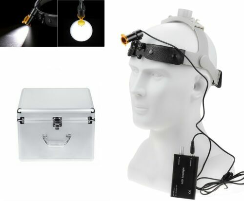 Dental Surgical 5W LED Headlight Lamp with Filter Leather Headband DY-007-H CE