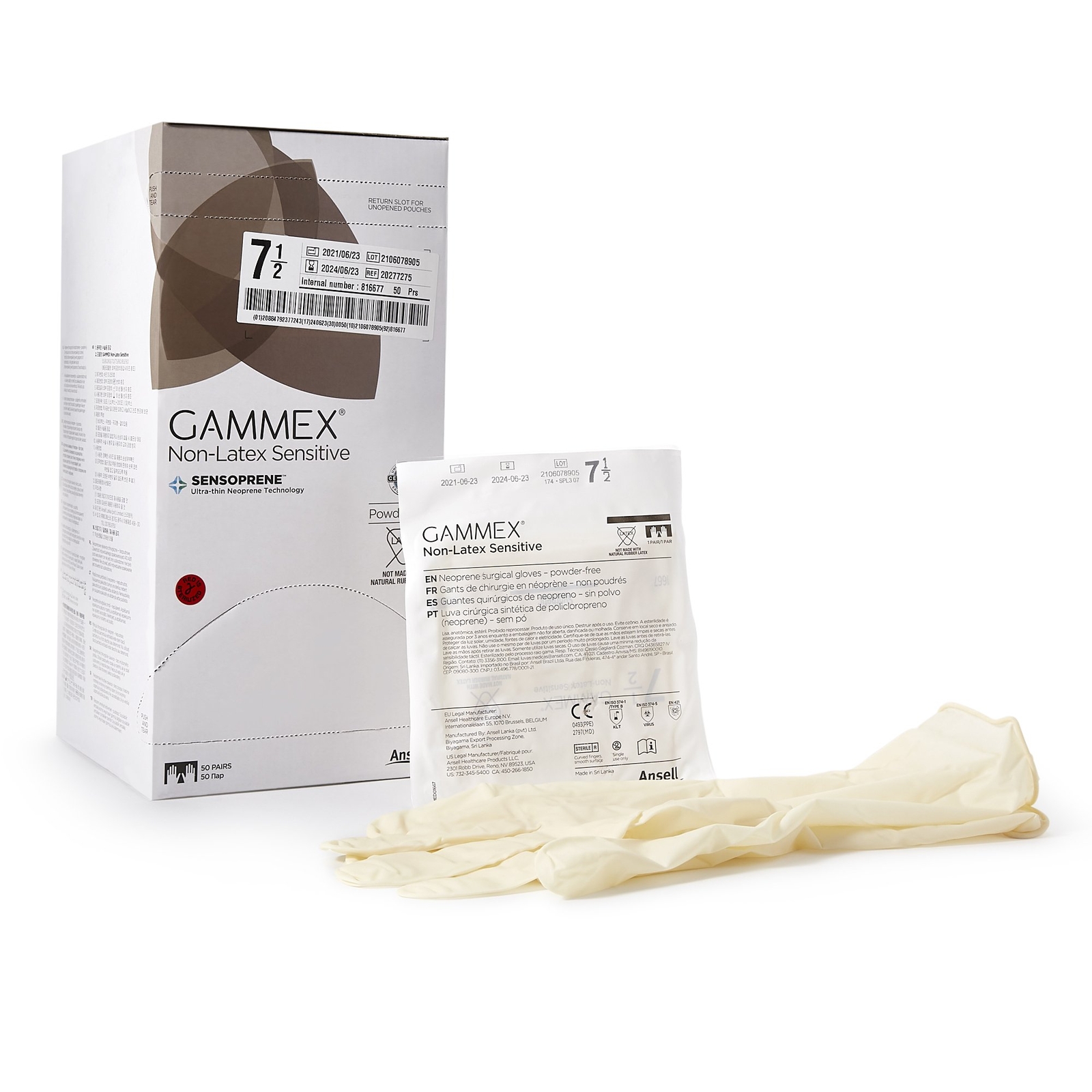 GAMMEX Non-Latex Sensitive Polychloroprene Surgical Glove – 50 per Box