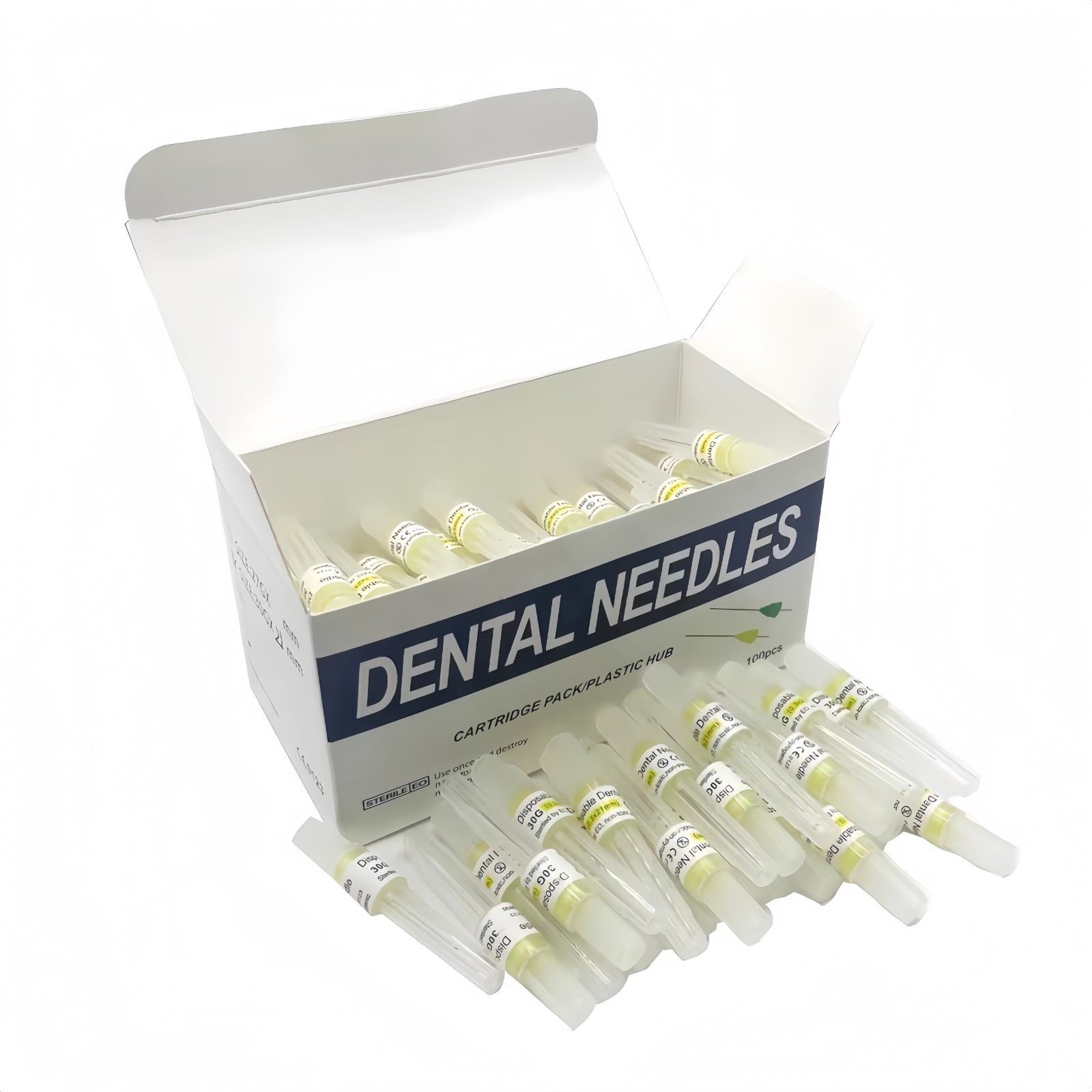 Dental Disposable Needles 100pcs Plastic Hub Sterile 27G 30G 21/25/32/35mm