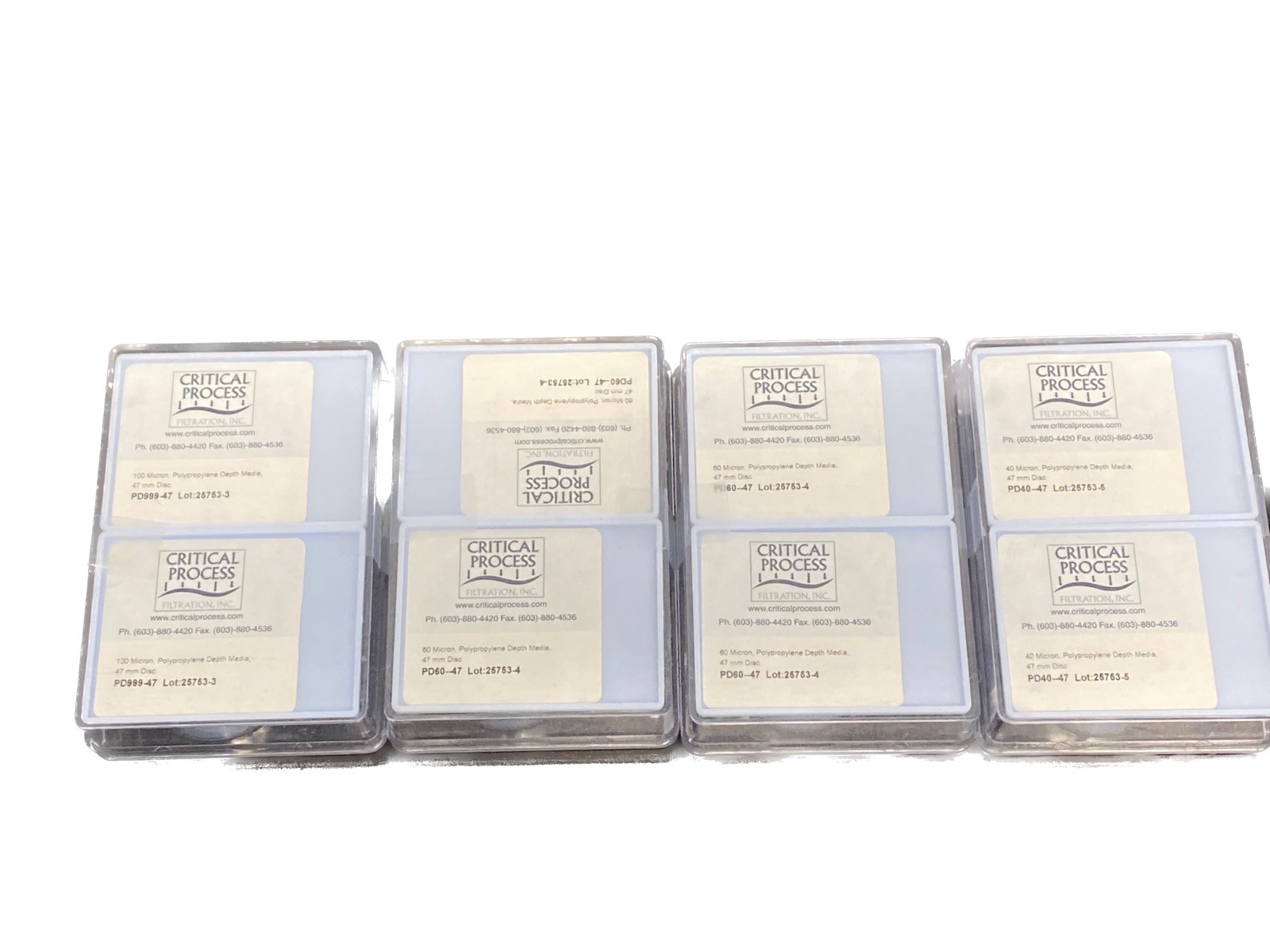 CRITICAL PROCESS 47mm PP Depth Media Filters .45um .65um 1um PD40 PD60 PD100