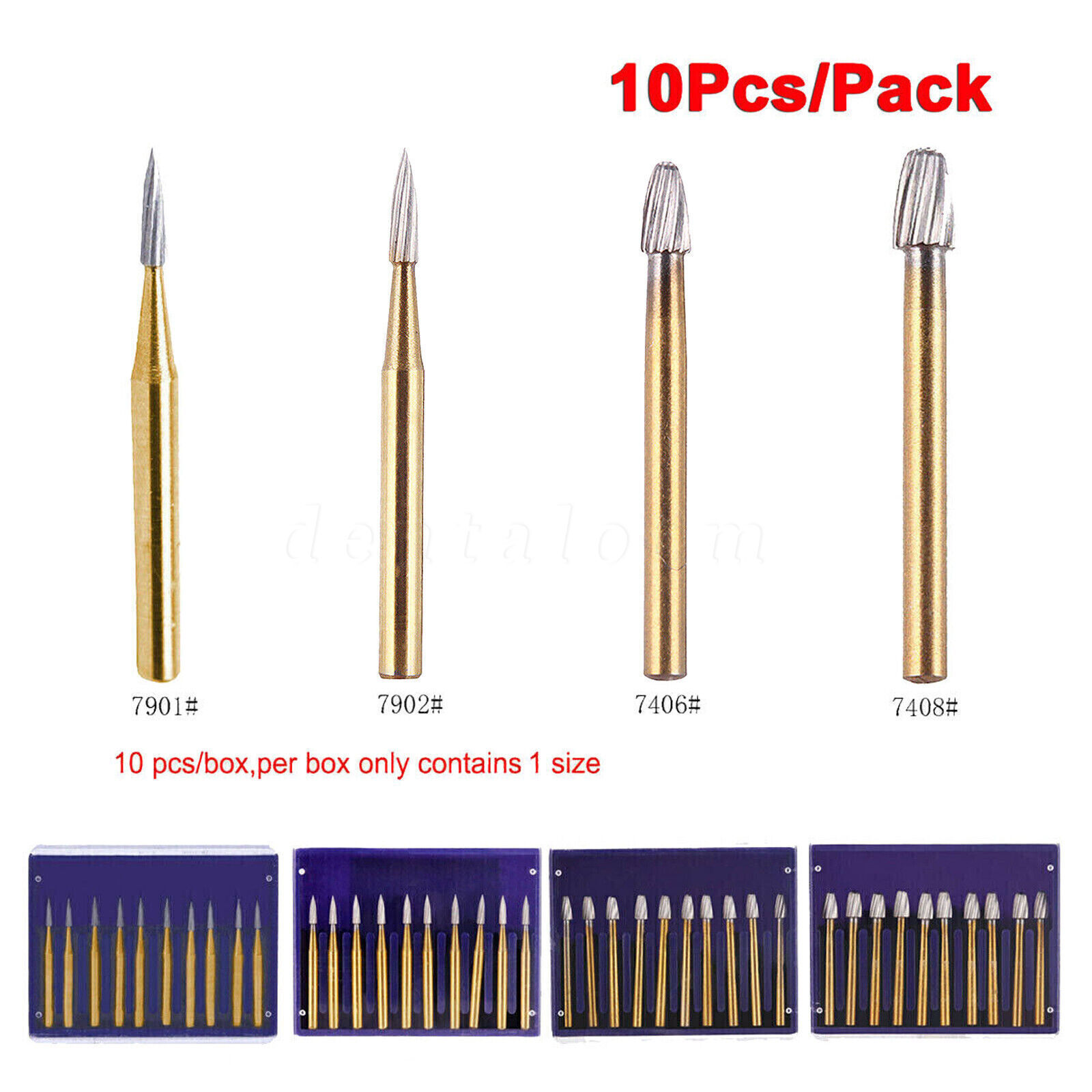 Dental Tungsten Carbide Burs Finishing Polishing Trimming FG Egg Football Flame