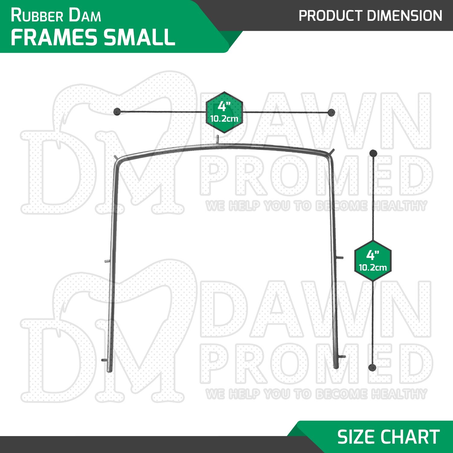 3 Pcs Rubber Dam Frame S, M, L Sheet Holder Set Orthodontic Dental Instruments