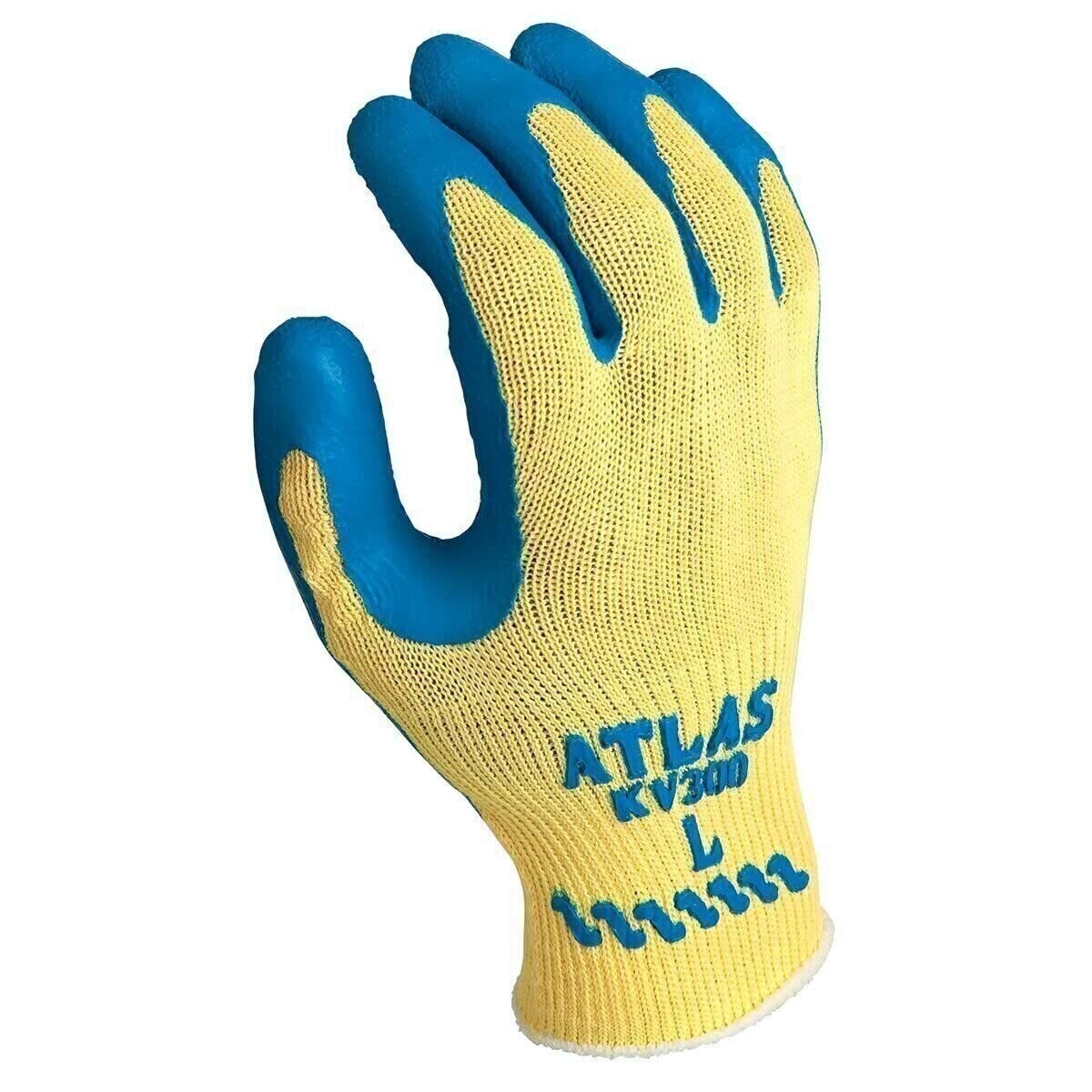 Showa Atlas KV300L-09.RT Cut Resistant Gloves, Natural Rubber Coating, Large,…