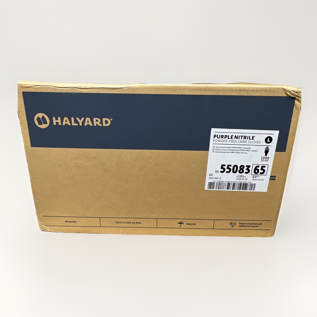 Halyard Purple Nitrile Exam Gloves 55083 – CASE of 1000 LARGE
