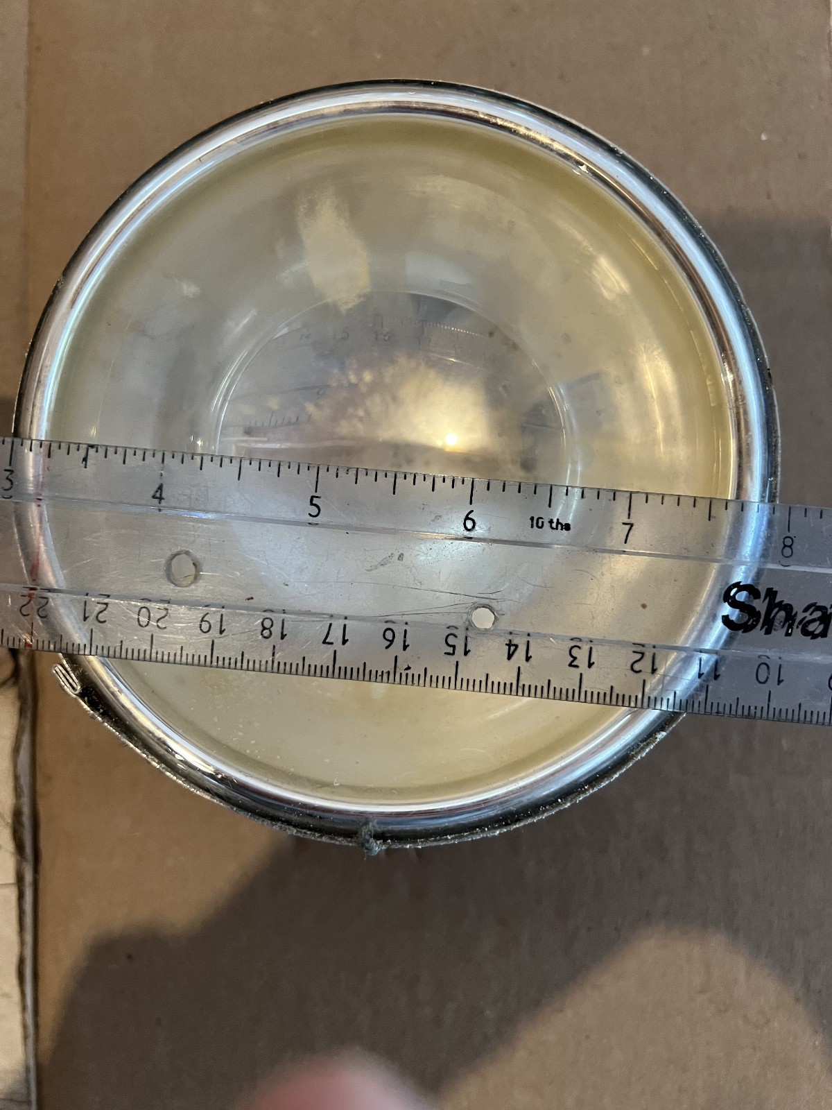Dewar Flask, Low form, hemispherical, diameter 4.25″