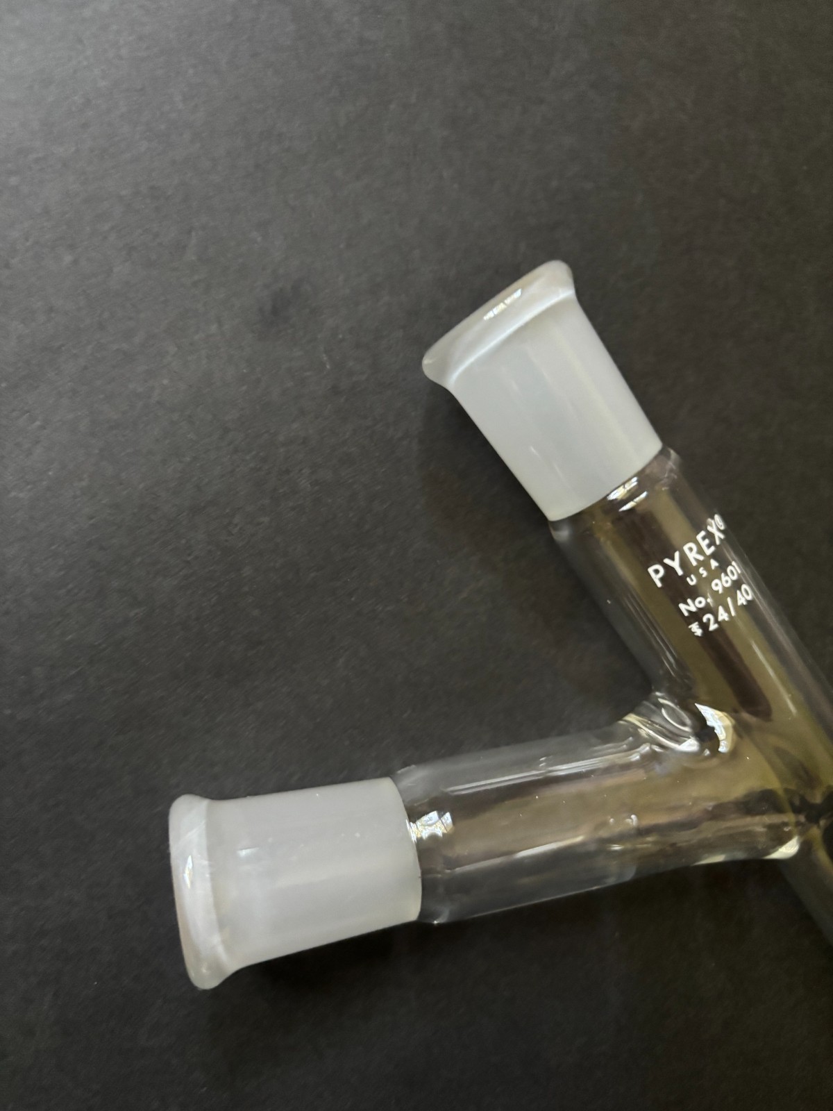 Corning 9601-24 PYREX Combination Reaction & Receiver Tube with Two 24/40 Joint