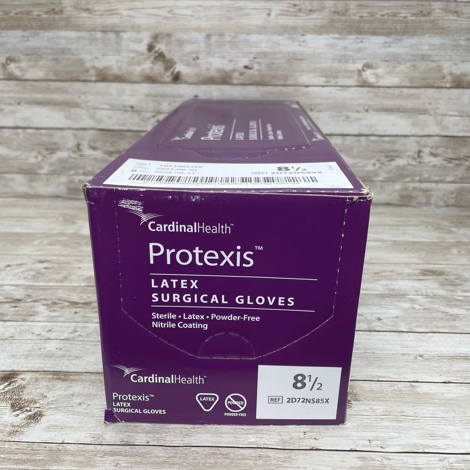 1 Box Cardinal Health Protexis Latex Surgical Gloves Sterile, Size 8.5 Exp: 8/24