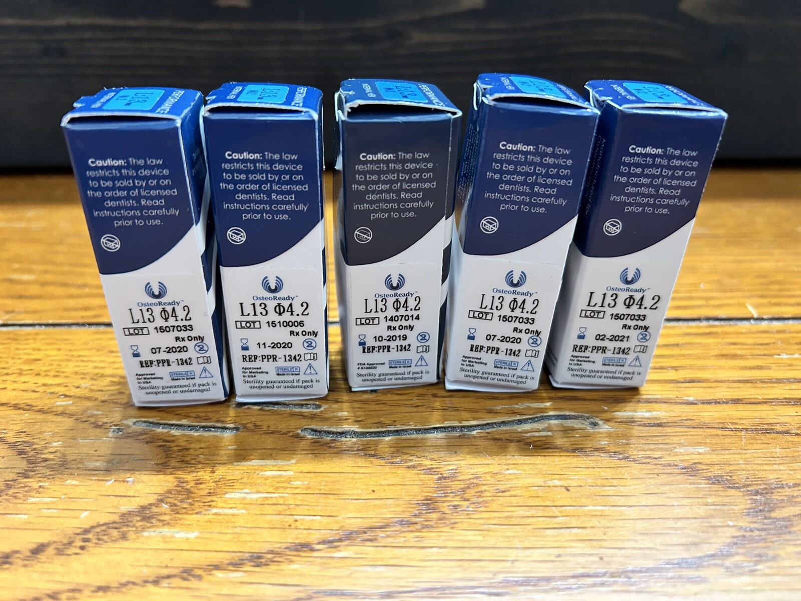 OsteoReady Internal Implants–4.2 X 13, QTY 5, past expiration date