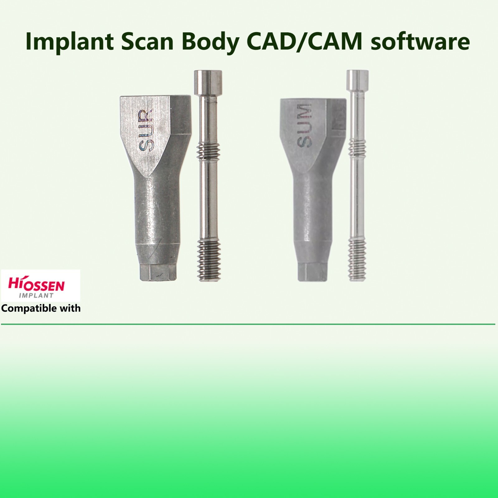 Hiossen Mini/Regular Hex Implants Locator/Healing Abutments Lab Analog Scan Body