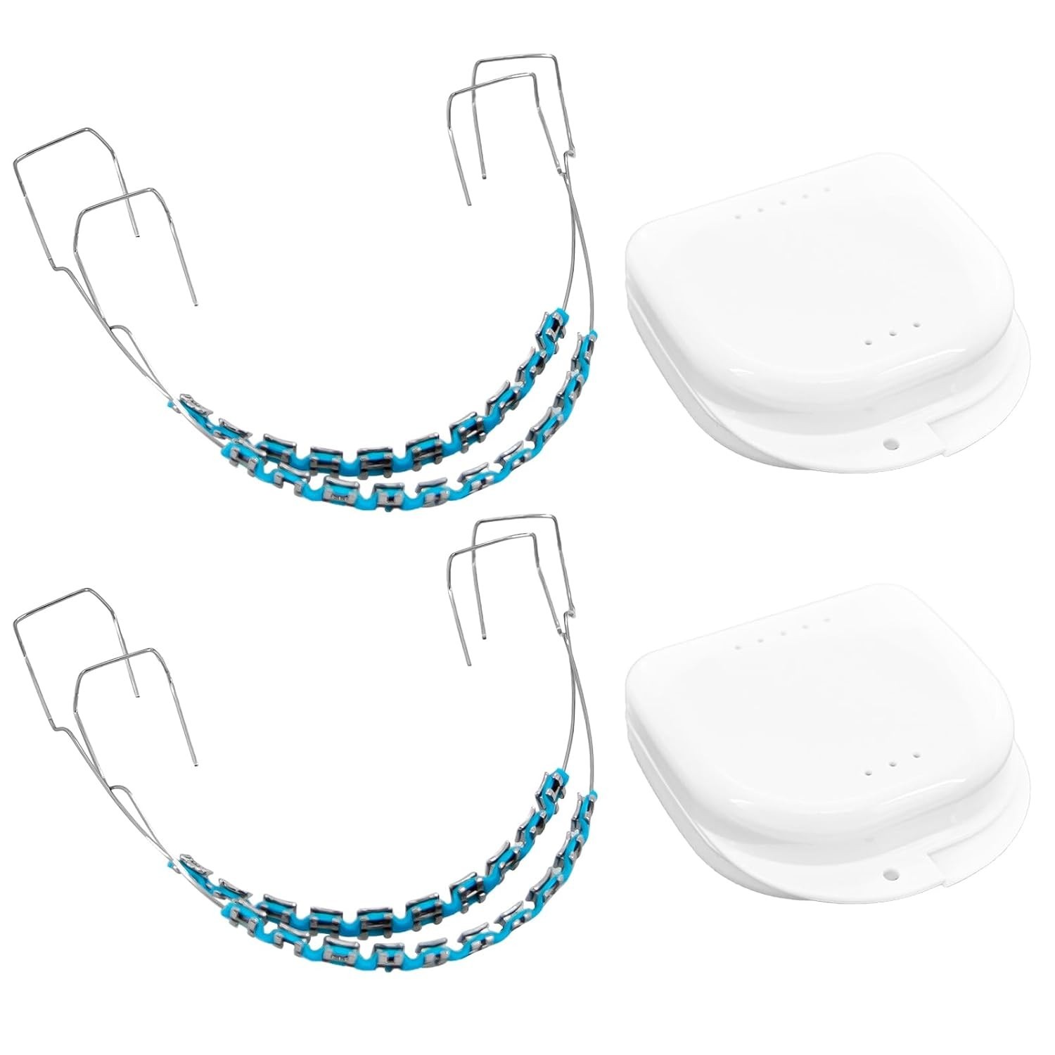 Temporary Tooth Decoration Fake Braces with Metal Wires Ortho Cosplay Education