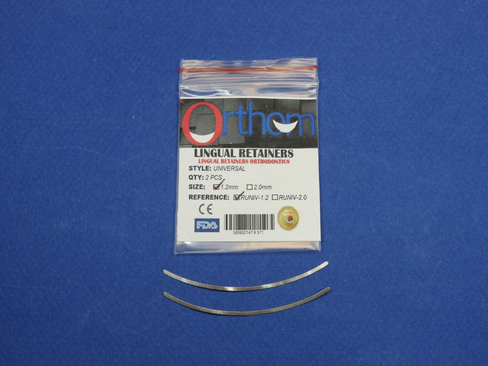 Dental Lingual Retainer Universal With Mesh Size 1.2 mm Kit /2 ORTHOM