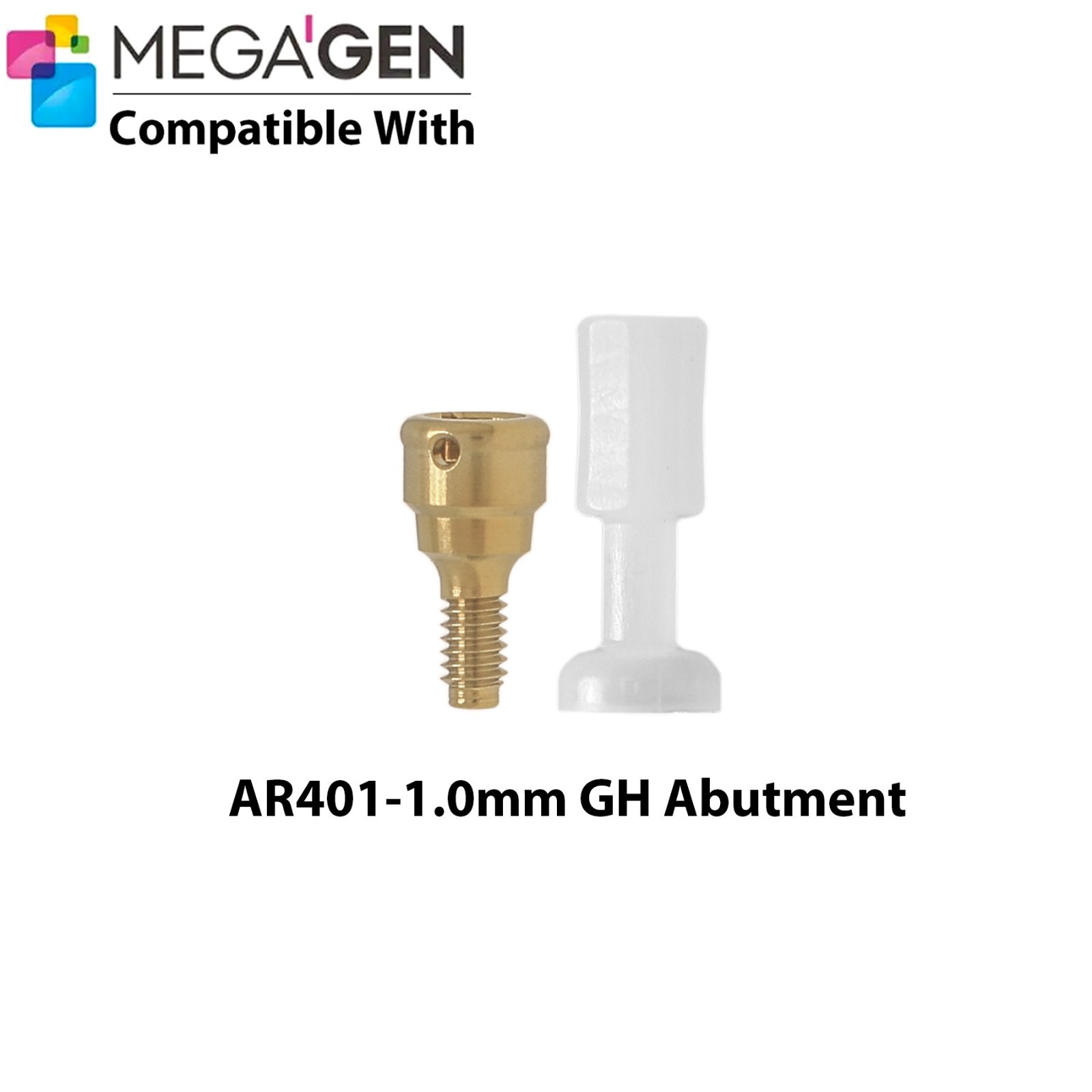 Dental Overdenture Locator Abutment 1-7.0mm & Male Caps Kit Fit MegaGen AnyRidge
