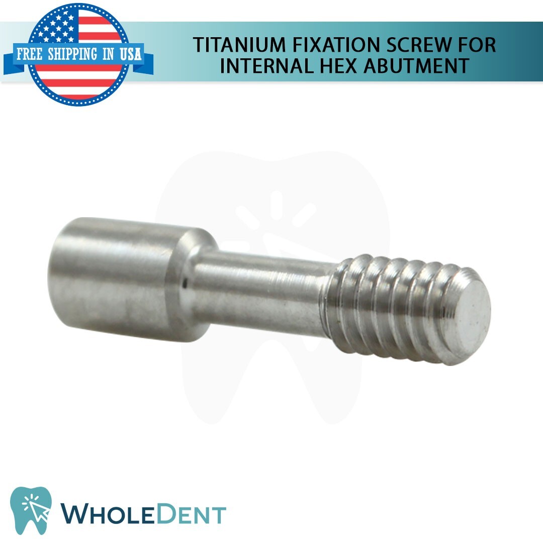 X50 Dental Titanium Fixation Screw For Abutment Int Hex 2.42mm Connection