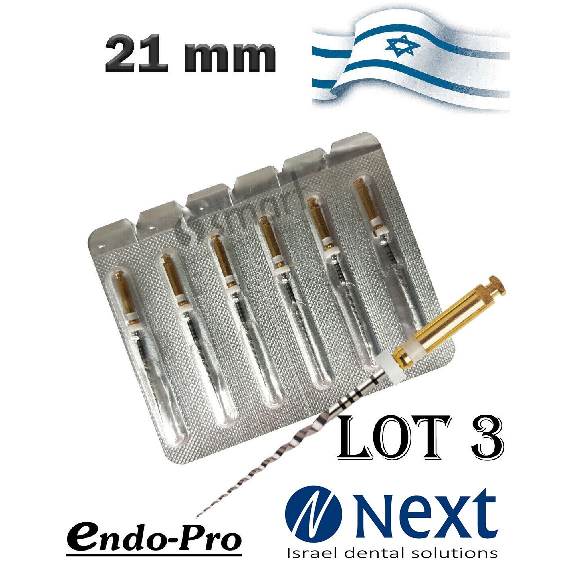 LOTx3 Dental NiTi Super File Universal ENDO-Pro S2 canal rotary 21 mm tapered