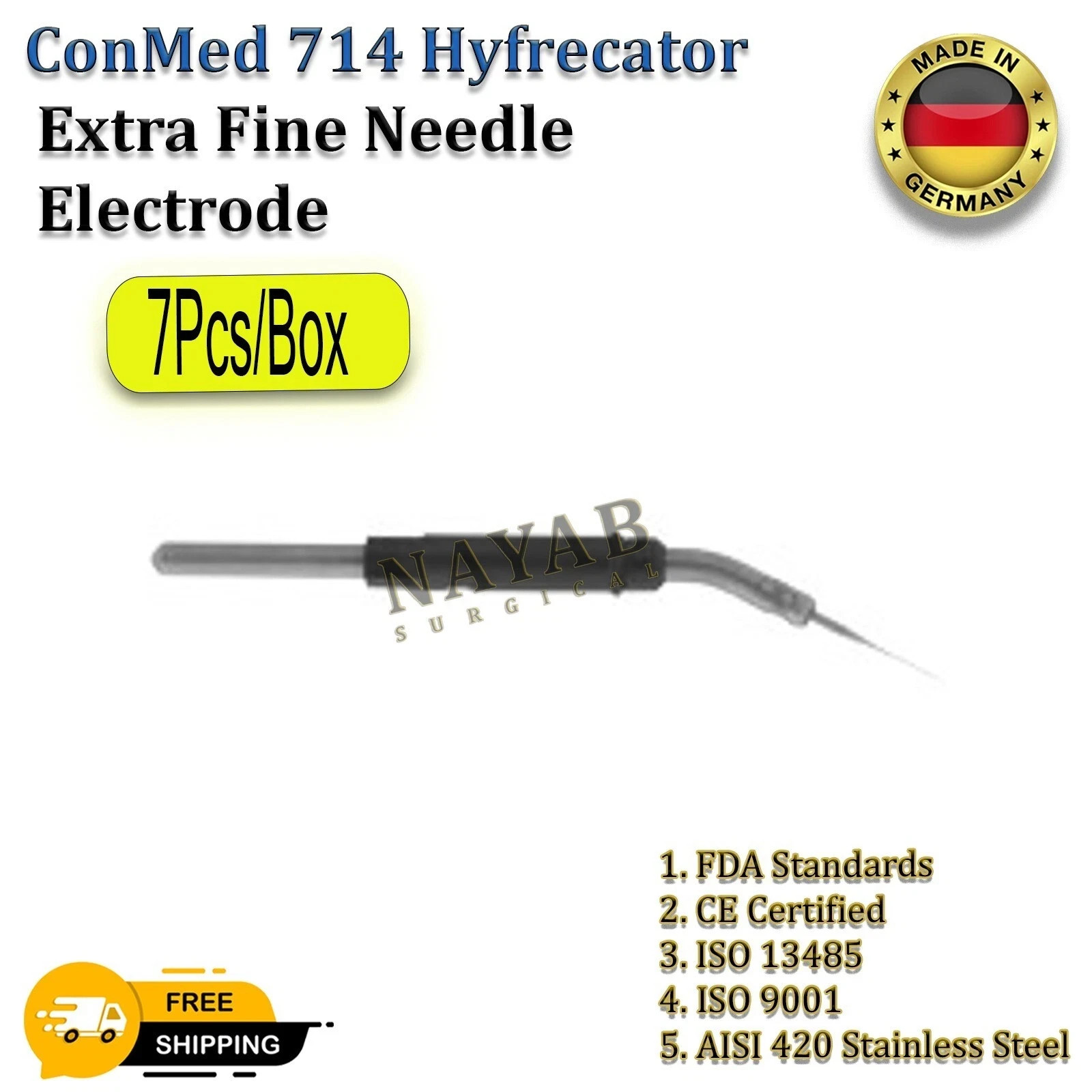 ConMed Extra Fine Reusable EMG Needle Electrodes – 6/Box – USA Fast Shiping