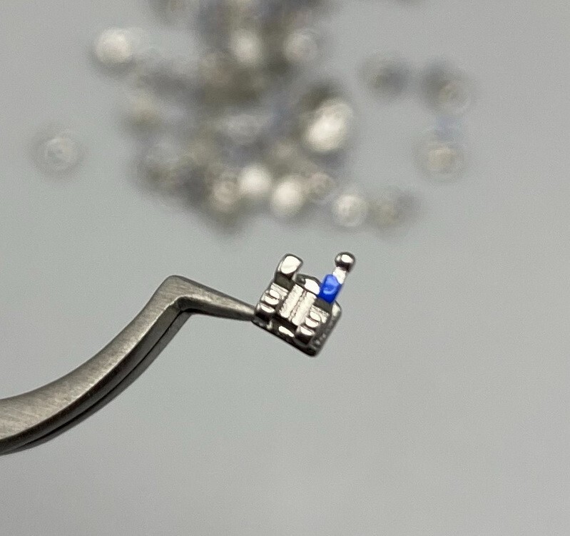 100Pcs Dental Orthodontic Brackets Braces Mini Roth 022 Slot Hooks 345
