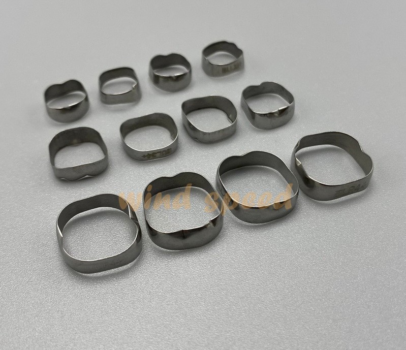 10set/40pcs Dental Orthodontic 1st Molar Bands Roth 022 Plain Molar Band 29-44+