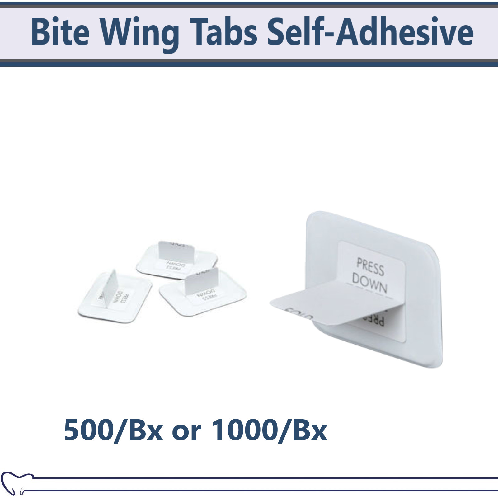 2000 Dental X-ray Bite Wing Tabs Self-adhesive 500 or 2000/Box, Premium Quality