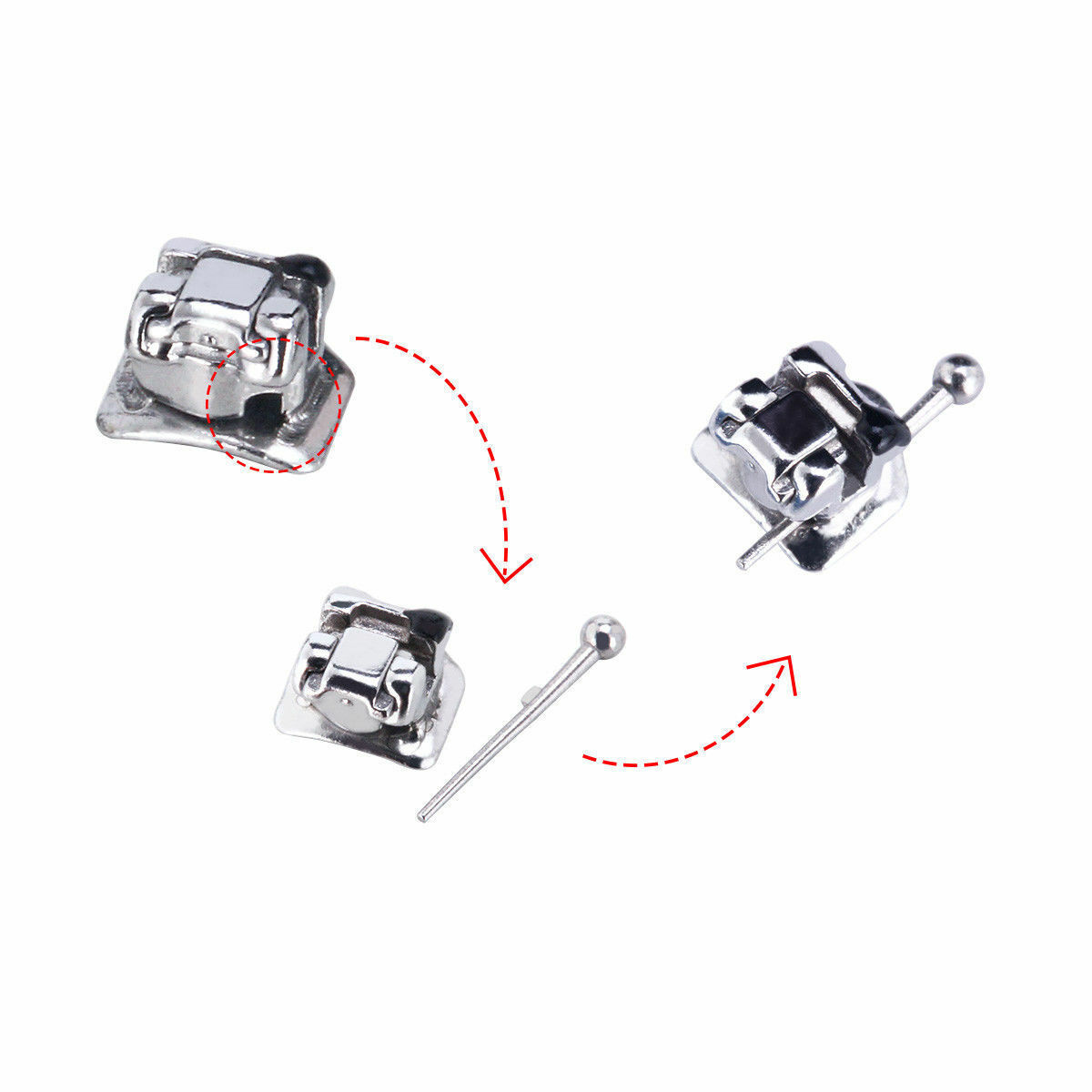 Dental Orthodontic ORMAER Self-Ligating Bracket&Buccal Tube Mini MBT 022