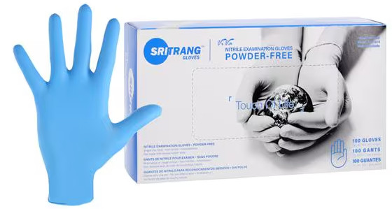 NEW SRI TRANG ViVa Powder Free Latex Free Nitrile Examination Gloves Size LARGE