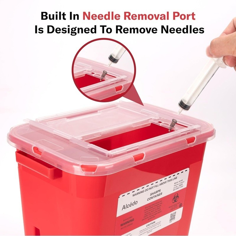 Durable Sharps Container Medical Waste Disposal Puncture Resistant 2 Gal New