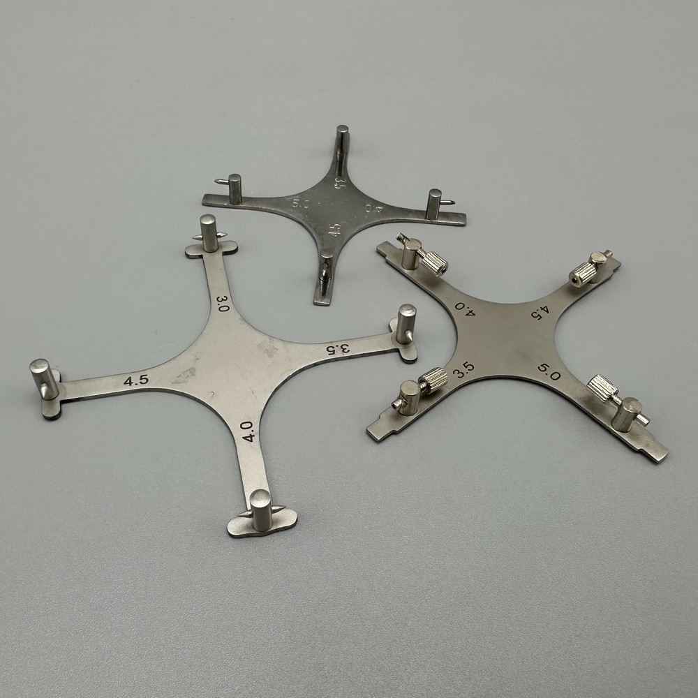 Dental Orthodontic Bracket Positioner with Cross Star Gauge Bracket Positioning